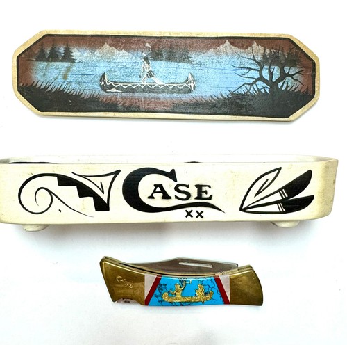 Coltello intarsiato canoa