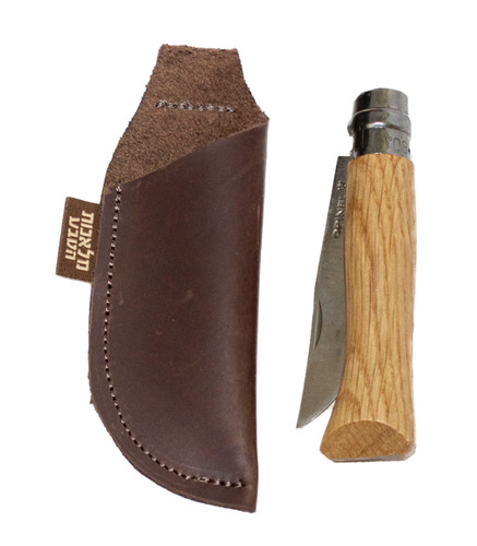 Fodero opinel rovere pelle - 8, e